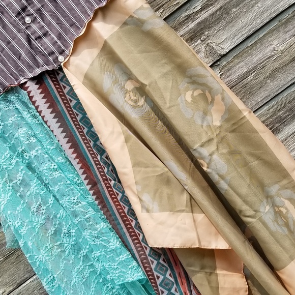 Boho Chic Sleeveless High Low Dress Upcycled - Picture 2 of 7